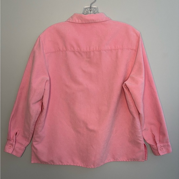Studio Works Pink Lightweight Jacket Petite Large Button Down Spring Long Sleeve - Picture 11 of 16